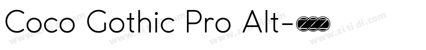 Coco Gothic Pro Alt字体转换